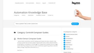 Control4 Composer Guides – Automation Knowledge Base