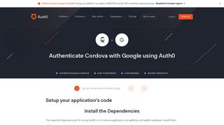Authenticate Cordova with Google - Auth0