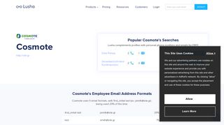 Find Cosmote Email Format & Contact Phone Numbers - Lusha