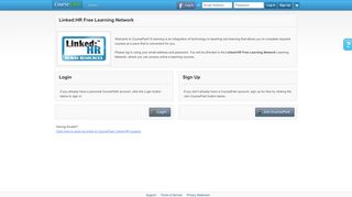 CoursePark / Linked:HR Free Learning Network / Login