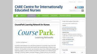 CoursePark Learning Network for Nurses – CARE Centre for ...
