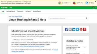Checking your cPanel webmail | Linux Hosting (cPanel) - GoDaddy ...