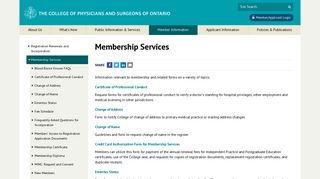 | Membership Services | Member Information | College of Physicians ...