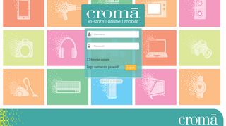 Croma: Log in to the site