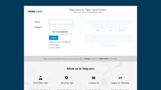 Account Access - Login, Register, Reset Your Account | Tata Card