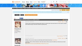 Crunchyroll - Forum - Is there a way to reset the history on a ...