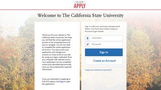 Cal State Apply | Applicant Login Page
