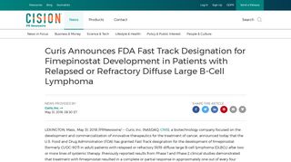 Curis Announces FDA Fast Track Designation for Fimepinostat ...