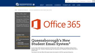 Queensborough's New Student Email System