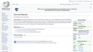 Current Science - Wikipedia