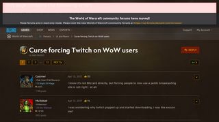 Curse forcing Twitch on WoW users - World of Warcraft Forums ...