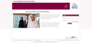 Daman Health Insurance Qatar - User Login
