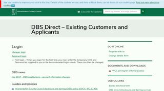 DBS Direct – Existing Customers and Applicants – Warwickshire ...