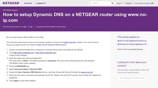 How to setup Dynamic DNS on a NETGEAR router using www.no-ip ...