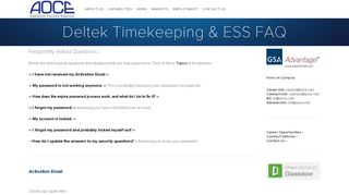 AOCE - Deltek Timekeeping & ESS FAQ