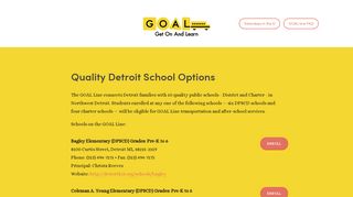 School Choice — GOAL Line