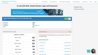 D-Link DIR-605L Default Router Login and Password - Clean CSS