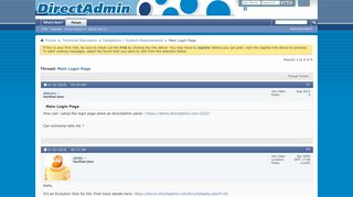Main Login Page - DirectAdmin Forums