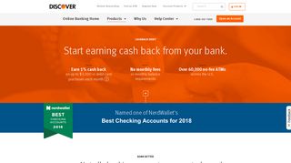 Cashback Debit | Online Checking Account | Discover