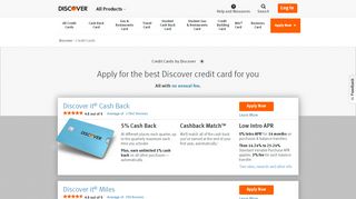 Apply for Credit Cards | Credit Card Options & Applications | Discover