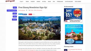 Free Disney Newsletter Sign-Up! - Disney Tourist Blog