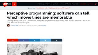 Perceptive programming: software can tell which movie lines are ...
