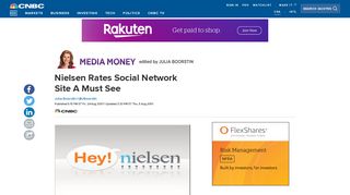 Nielsen Rates Social Network Site A Must See - CNBC.com