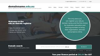 domainname.edu.au - Domain registration for the Australian education ...