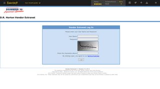 D.R. Horton Vendor Extranet - Website data analysis by Danetsoft.com