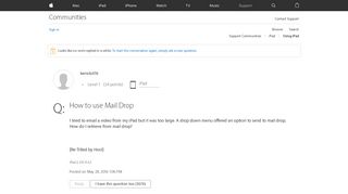How to use Mail Drop - Apple Community