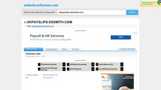 ukpayslips.dssmith.com at WI. Employee Login - Website Informer