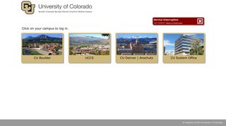 My.CU - Campus Portal Selection - University of Colorado