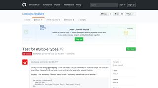 Test for multiple types · Issue #2 · josdejong/ducktype · GitHub