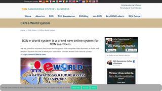 DXN e-World System - DXN Online System for DXN members