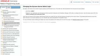 Oracle Commerce Platform - Changing the Dynamo Server Admin Login