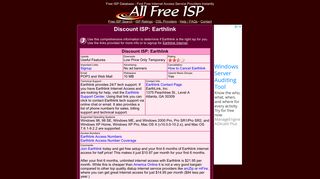 Earthlink Internet - All Free ISP