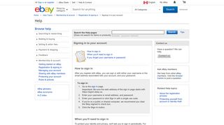 Signing in to your account - eBay