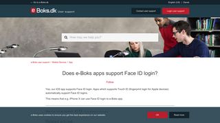 Does e-Boks apps support Face ID login? – e-Boks user support