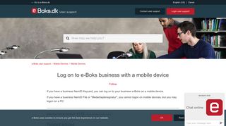 Log on to e-Boks business with a mobile device – e-Boks user support
