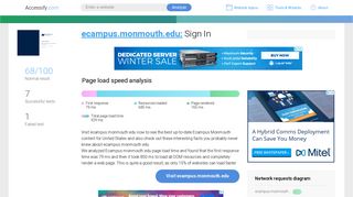 Access ecampus.monmouth.edu. Sign In