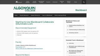 Starting to Use Blackboard Collaborate (Elluminate Live!) | Blackboard