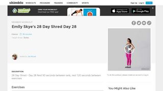 Emily Skye's 28 Day Shred Day 28 - Member Workout by Jen Mcneil ...