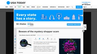 Beware of the mystery shopper scam - USA Today
