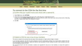 Central Database of Handicaps - CDH - HandicapMaster