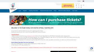 Ticket Information - Rugby World Cup 2019 Official Ticketing Site