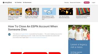 How To Close An ESPN Account When Someone Dies | Everplans
