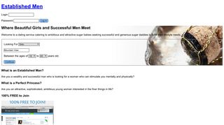 Where Beautiful Girls and Successful Men Meet - Established Men