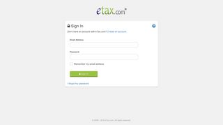 Secure Account Log In - eTax.com®