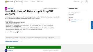 Need Help: Howto?: Make a LogIN / LogOUT Userform - Microsoft ...