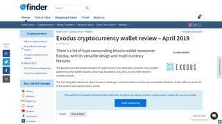 Exodus wallet review 2019 | Features & fees | finder - Finder.com